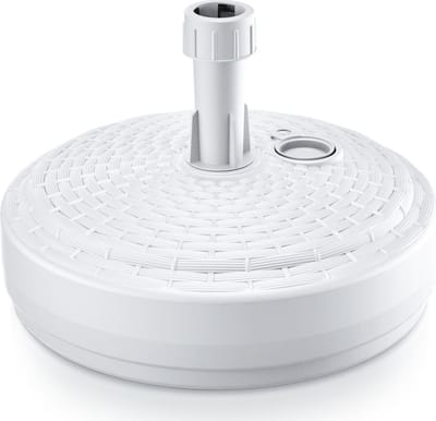 Prosperplast Parasolvoet - rond - rotan - wit - 10L - Dia 42 cm - kunststof - houder