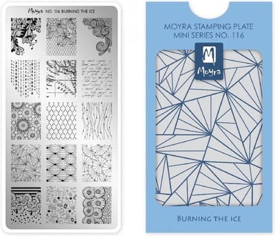 Moyra Mini Stamping Plate 116 Burning The Ice