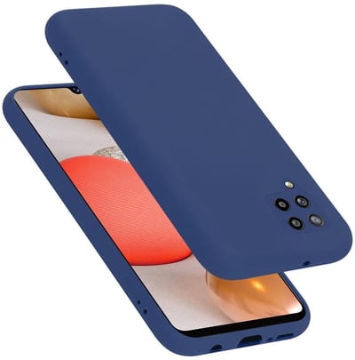 Cadorabo Hoesje geschikt voor Samsung Galaxy A42 4G in LIQUID BLAUW - Beschermhoes gemaakt van flexibel TPU silicone Case Cover