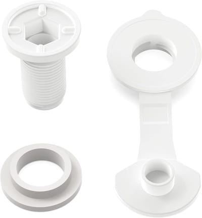 Koeler Afvoerplug - Koelbox Onderdeel - Koeler Onderhouden - Lekvrij Ontwerp - 15 inch Schachtlengte - Wit