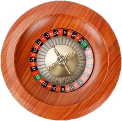 Roulette Tafel - Draaitafel Spel - Feest Spel - Europees Wiel Ontwerp - 30.5cm Diameter - Houtkleur