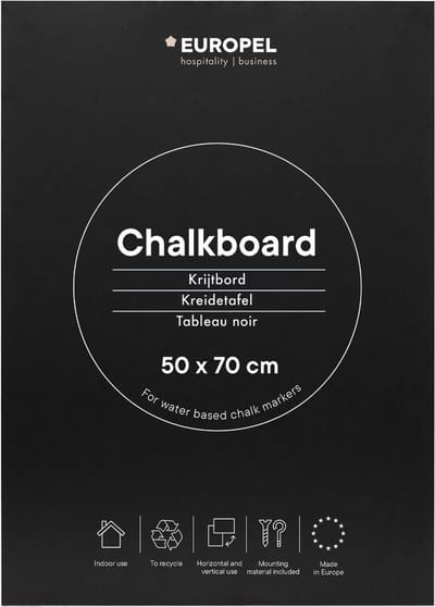 Europel krijtbord zonder lijst – muurdecoratie – tekenbord - 50x70cm
