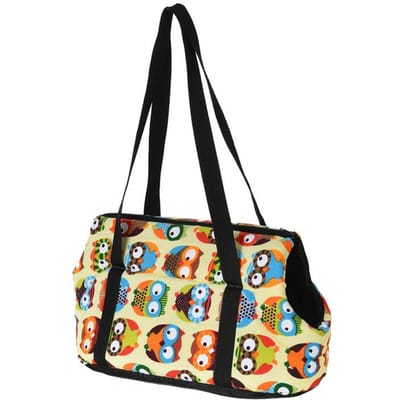 Mode Bedrukte Hondendraagtas Voor Kleine Honden Kat Buiten Reizen Schoudertas Draagtassen Chihuahua Yorkies Rugzak Huisdierbenodigdheden S 40 x 18 x 20 cm black