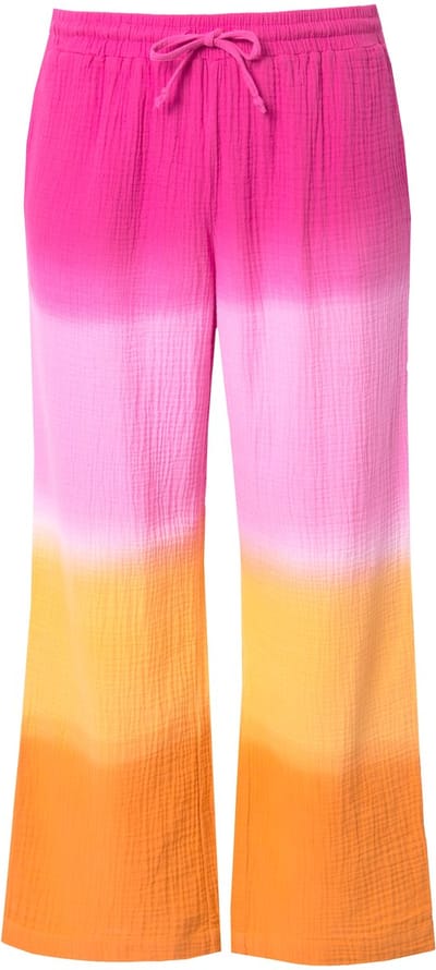 Angel of Style - Dames - Broek rechte pijpen mousseline kleurverloop - Oranje - Maat 44