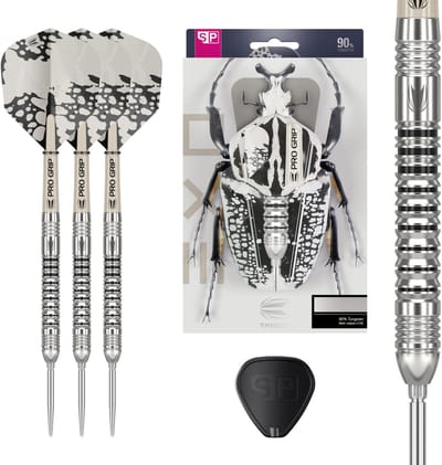 Target Darts EXO Edition 90% Tungsten Steel Tip Darts Set 23G Barrel 03 met Swiss Point Technologie en Pro Grip Shafts - Professionele Dartpijlen met Levenslange Garantie