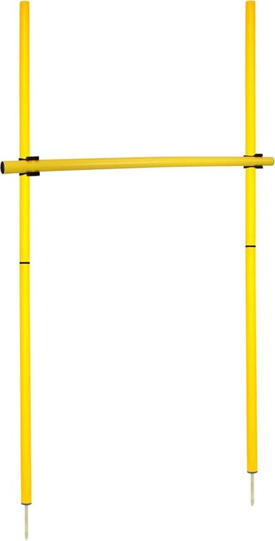 Hordenset met tangen - Springhorde trainingshorde - Sporttraining parcourtjes - Traploze springhoogte - 180 cm hoog - Geel