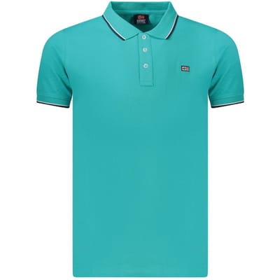 Noorwegen 1963 Azzurro Katoenen Heren Polo