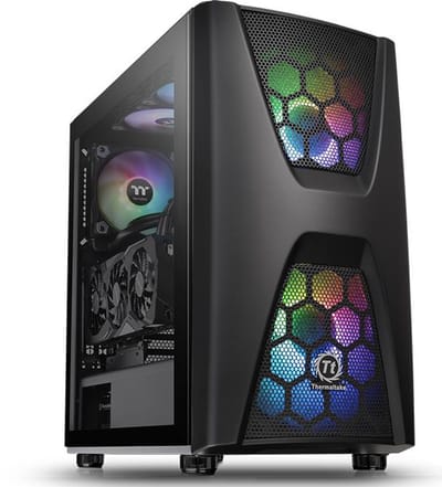 Thermaltake Commander C34 TG Midi-tower PC-behuizing, Gaming-behuizing Zwart 2 voorgeïnstalleerde LED-ventilators, 1 voorgeïnstalleerde ventilator,