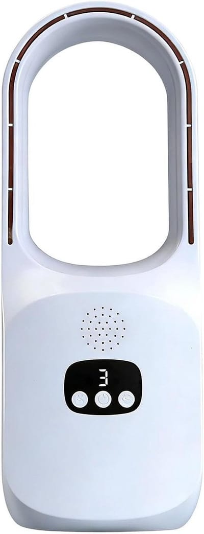 Thijox - Bladloze Tafelventilator - 120-Graden Oscillerende Ventilator met 3 Snelheden - Stille Luchtblazer voor Kantoor, Woonkamer, Slaapkamer, Reize