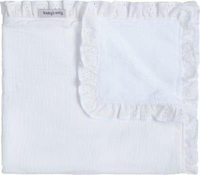 Baby's Only Wiegdeken teddy - Baby deken Calm - Deken voor in de wieg of co-sleeper - Dekentje voor jongens & meisjes - 2.3 TOG - 4-seizoenen - 70x95 cm - Wit - 100% katoen