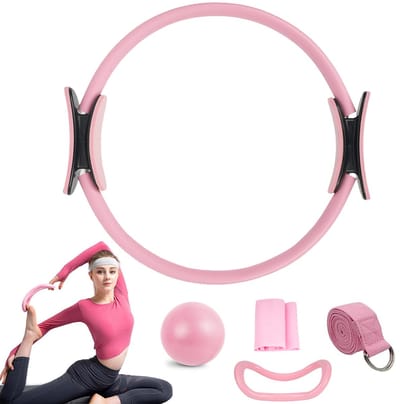 Pilates Ringenset Voor Dames - Pilates-Apparatuur - Pilates Ring- En Balset - Pilates-Kit - Pilates Starterskit Voor Beginners Thuis