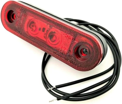 Led Contourlamp - Positielamp Breedtelicht - Vrachtwagen Trailer - Universele Montage - 79.5 x 22.8 mm - Rood