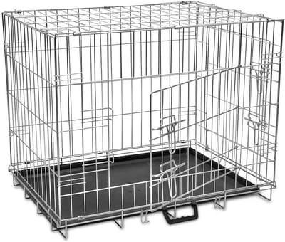 Opvouwbare hondenbox - Hondenhok binnen - Veilig vervoer - Opvouwbaar ontwerp - 76 x 55 x 61 cm - Zwart