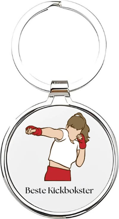Akyol - beste kickbokser Sleutelhanger - Vechtsporten - de beste kickbockster - kickboksen - kickbockster - kickboks - boksen - vechtsport - sporten - vechten - boksring - boksbal - bokshandschoen - 4 x 7,5 CM