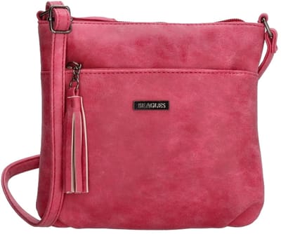 Beagles La Costera Crossbody Schoudertas met Handige Ritsvakken - Fuchsia