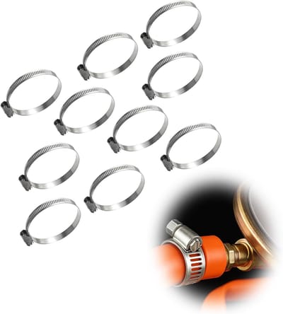 Roestvrij stalen slangklemmen - 10 stuks - 25-40 mm - klemklem van roestvrij staal - geschikt voor zwembaden - wasmachines - tuinen - loodgieterswerk - slangklem accessoires