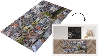 Keukenloper - Loper keuken - Lucht - Utrecht - Architectuur - 120x60 cm - Keukenloper vinyl