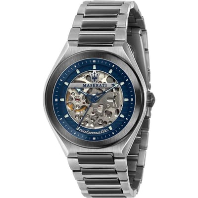 Maserati Triconic Blauw Metaal Heren Mechanisch Automatisch R8823139001 blauw