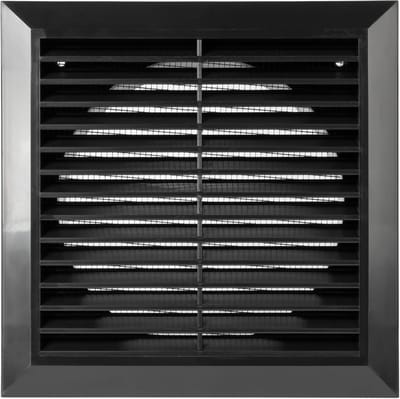 Rond Zwart Ventilatie Rooster 6 Inch PVC - Buiten en Binnen - Inclusief Montage Materiaal