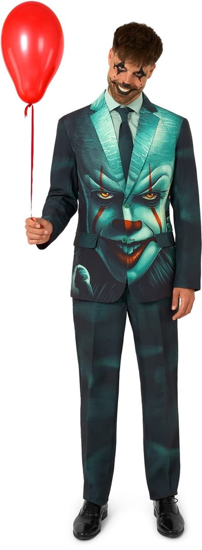 Suitmeister Heren Pak IT™ - Clowns Kostuum - Halloween Outfit - Maat S