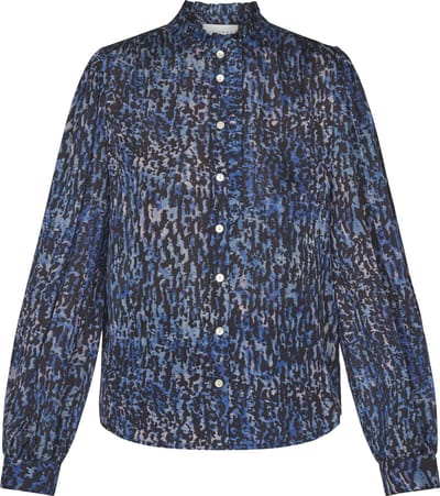 SISTERS POINT Virsa-sh4 - Dames Blouse - Blue graphic - Maat S