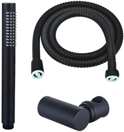 FugaFlow Eccelente Sobrado Badkamer handdoucheset incl staafhanddouche - houder - anti-twist slang Zwart