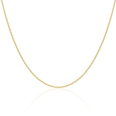 Miore Ketting Dames - in 925 Zilver- 18 Karaat Verguld - Handgemaakte Halsketting - 46 cm