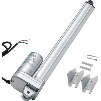 VEVOR 12V lineaire actuator, 304,8 mm lineaire actuatoren, IP65 waterdicht, 3000 N lineaire actuator, 5 mm/s bewegingsaandrijvingen met montagebeugel voor zonnevolgers, industriële machines, deuropeners