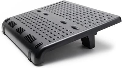 Famanu - Voetensteun Gemaakt van gerecycled plastic - 49 x 49 x 11 cm - Kantoor accessoire - Golvend massage oppervlak - Verstelbaar in 2 posities