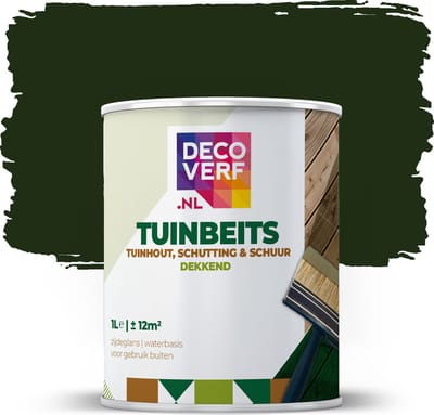 Decoverf tuin beits dekkend zijdeglans groen, 1L