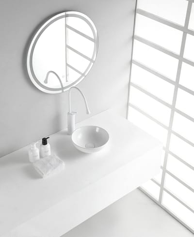 Wiesbaden Kimo Waskom Rond 27,5 x 10,5 cm - Keramiek Glans Wit