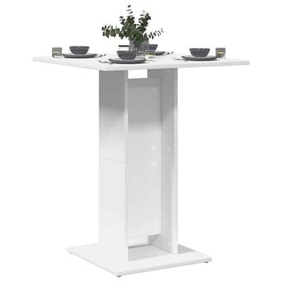 vidaXL - Bistrotafel - 60x60x75 - cm - bewerkt - hout - wit