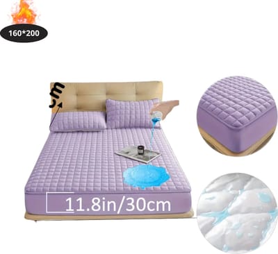 Nivard Waterdicht Hoeslaken - Beddengoed - Fitted Sheet - Bed - Paars 160x200