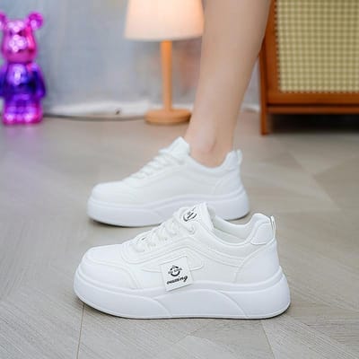 Kleine Witte Schoenen Dames Nieuwe Zomer Ademende Net Schoenen Veelzijdige Casual Schoenen Mode Board Schoenen 40