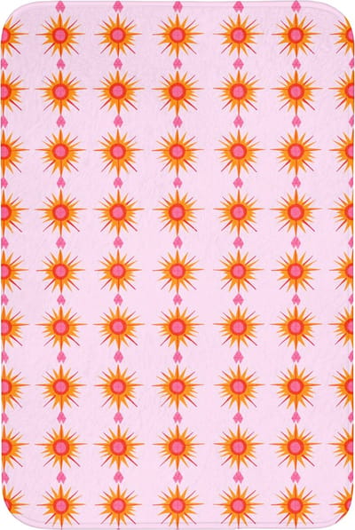 WC mat 60x90 cm - Antislip - Zon - Motief - Roze - Toiletmat - Vloermat - Douchemat - Toilet tapijt - Toiletmatten