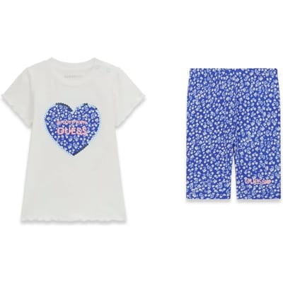 Set van t-shirt en capri legging voor meisjesbaby Guess