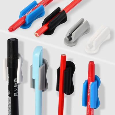 Set van 8 Hechtbare Siliconen Penhouders voor Bureau en Wand - Ideaal voor Thuis, Klaslokaal en Auto (4 Kleuren)