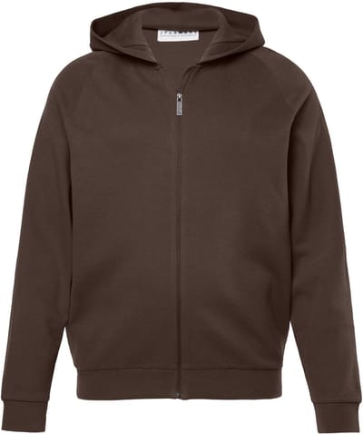 JP 1880 - Heren - Loungewear capuchonjas duurzaamheid - Donkerbruin - Maat 3XL