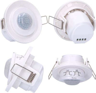 2in1 bewegingsmelder inbouw - 0 tot 1200W - Detectiebereik van 8 meter - Bewegingsmelders - Bewegingssensor binnen