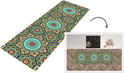 Keukenloper - Loper keuken - Mozaïek - Patronen - Mandala - 150x50 cm - Keukenloper vinyl