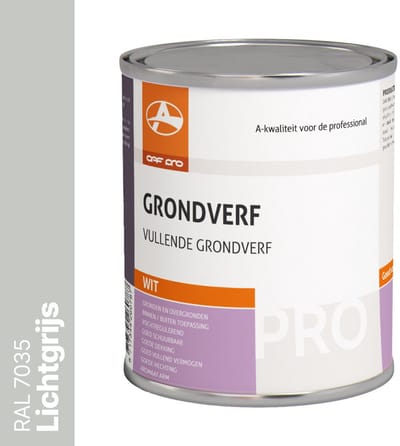 OAF PRO Grondlak Professioneel Lichtgrijs (RAL 7035) 750 ml - Grondverf voor Hout en Metaal - Grondverf Buiten - Kan 1 Jaar buiten zonder aflak - In 9.000 mengkleuren