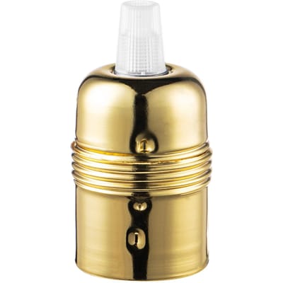 Home Sweet Home - E27 fItting - Goud - 4.8/4.8/5.8cm - Rond - voor E27 lamphouder gemaakt van metaal - geschikt voor E27 lichtbron - ENEC gekeurd -