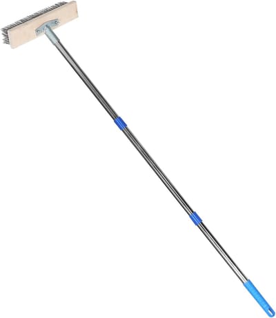 Draadborstel Buiten - Vloerreiniger Schrobber - Mos Verwijderen - Verstelbare Steel - 130 cm Lengte