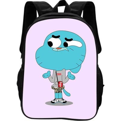De Geweldige Wereld van Gumball Rugzak Lichtgewicht Cartoon Anime Bedrukt Student Jongens en Meisjes Nieuwe Rugzak