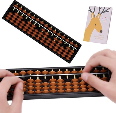 Wiskunde Abacus - Chinese Rekenmachine voor Kinderen - Oudere Stijl Abacus voor Leren Tellen en Rekenen