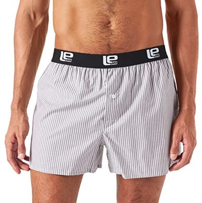 Amerikaanse boxershorts voor heren, set van 10, XL, lichtblauw/grijs