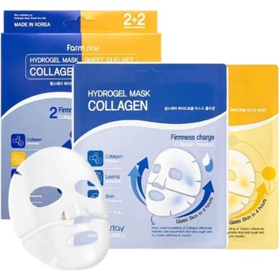 Farmstay Hydrogel Masker Vel Duo Set Hydraterend Verfrissend 34g x 4 STUKS