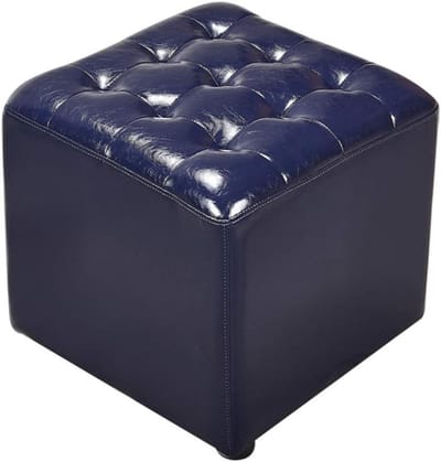Kubus Poef - Ottomaanse kruk - Zitruimte Creëren - Massief Houten Frame - 40x40x35cm - Rood