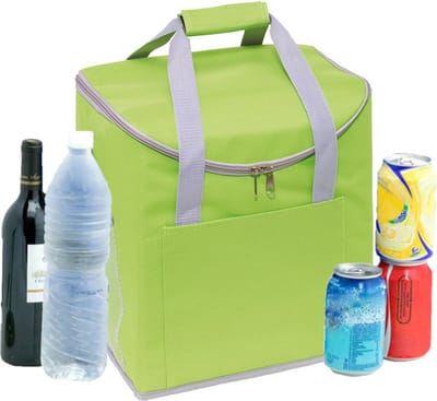 Grote drankjes en voedsel koeltas - groen - 32 x 23 x 37 cm - 27 liter - Koeltassen