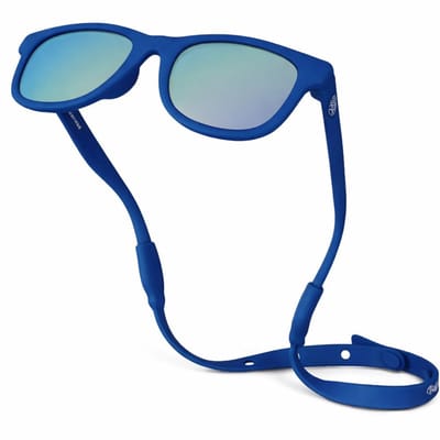 Babysunnies Marineblauwe Gepolariseerde Babyzonnebril met Bandje (0–24 Maanden) – Flexibele UV400 Babyzonnebril